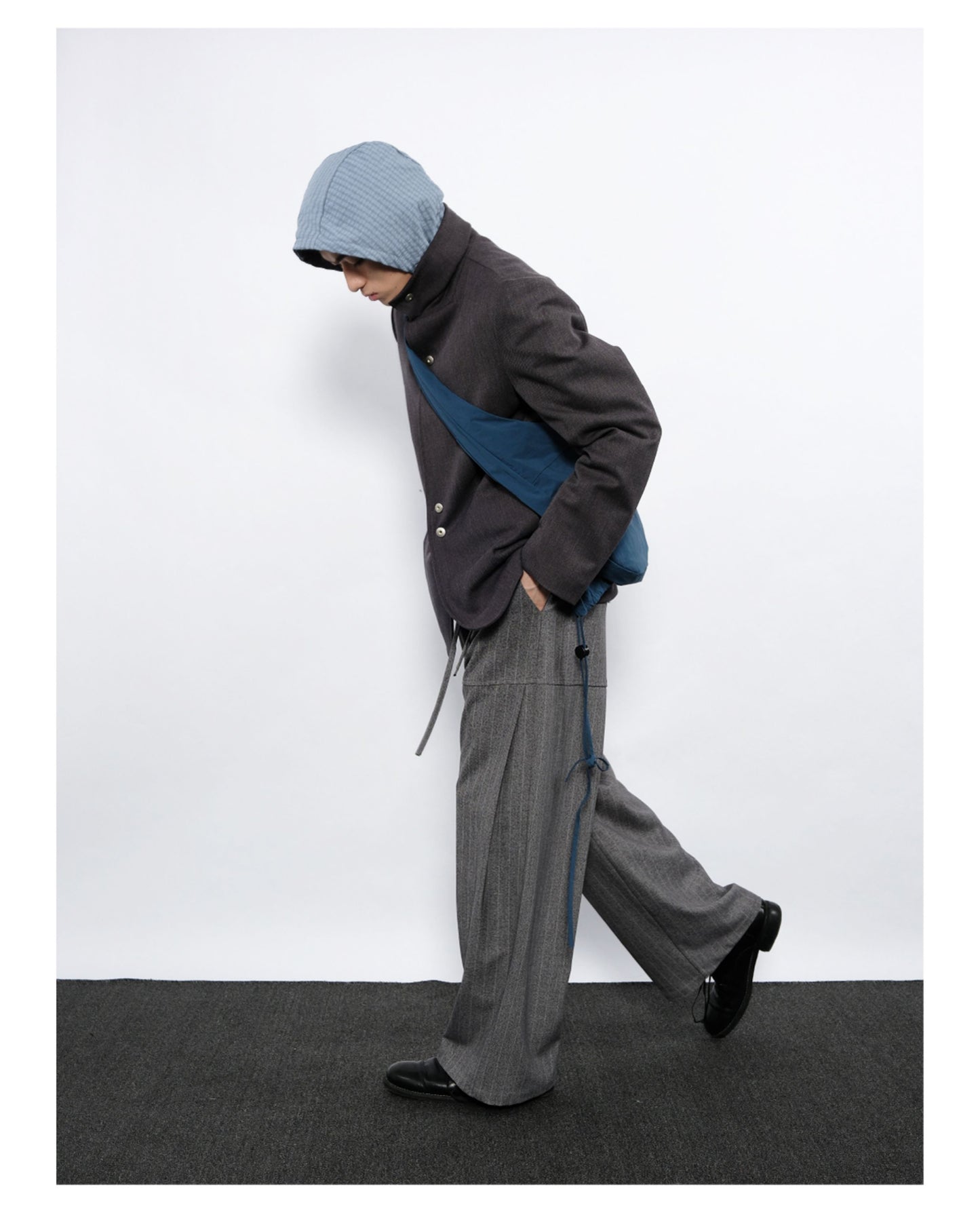 Wide-Stripe Casual Pants