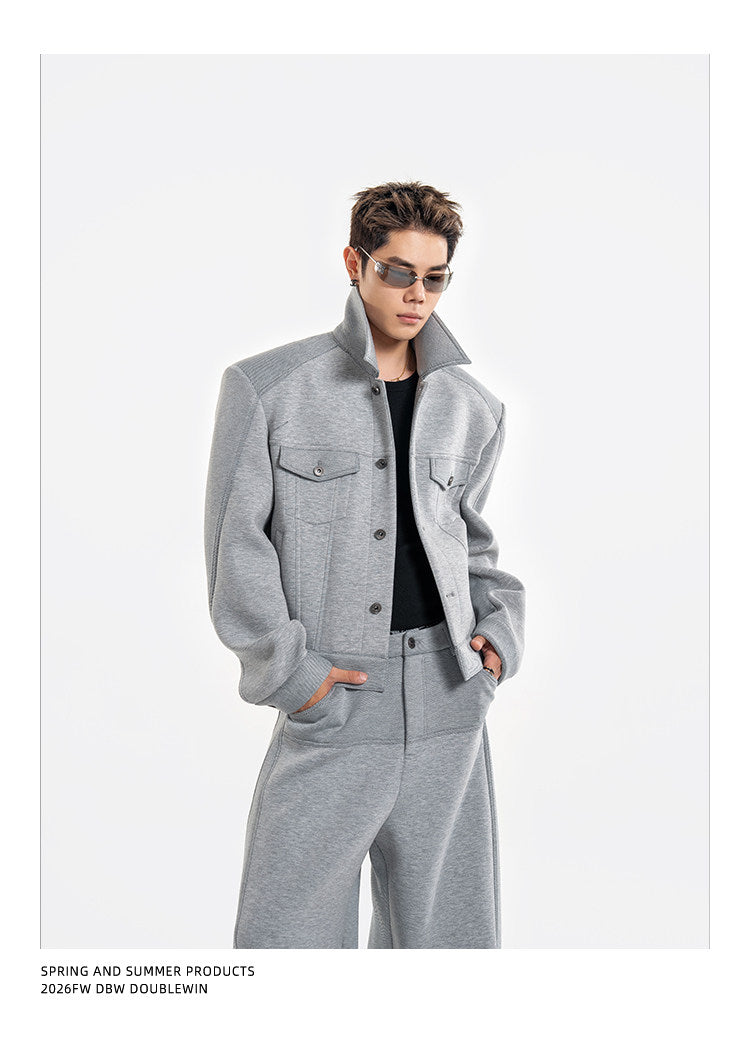 Air Layer Short Sweatshirt Jacket Set