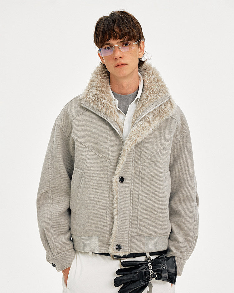 Deconstructed Lapel Mountain Carving Jacket