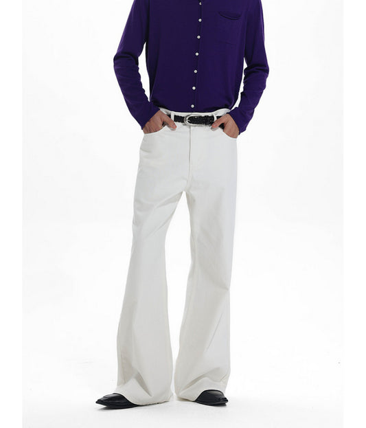 Low-Waist Straight-Leg Casual Pants