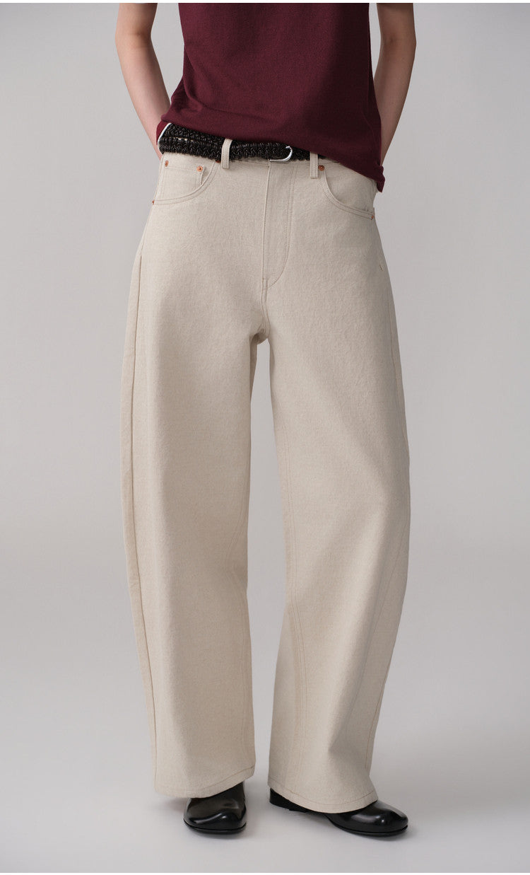 3D Cut Patchwork Silhouette Casual Pants