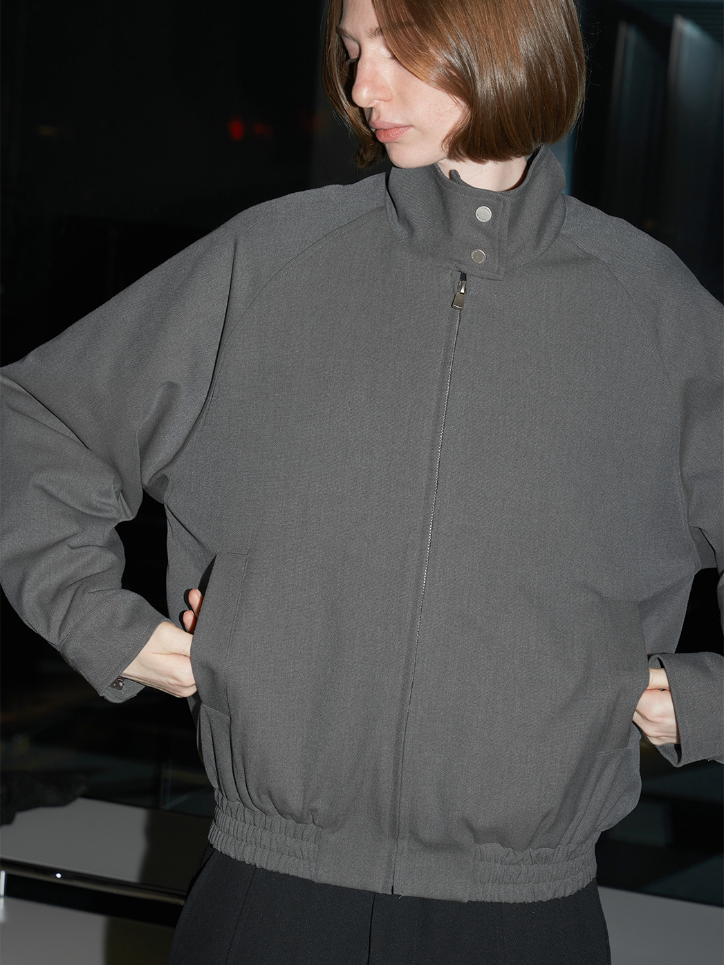 Raglan-Cut Quilted Jacket