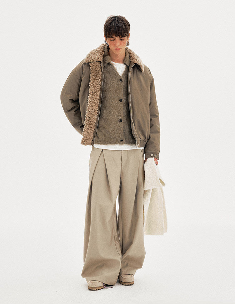 Premium Lambswool Collar Cotton Jacket