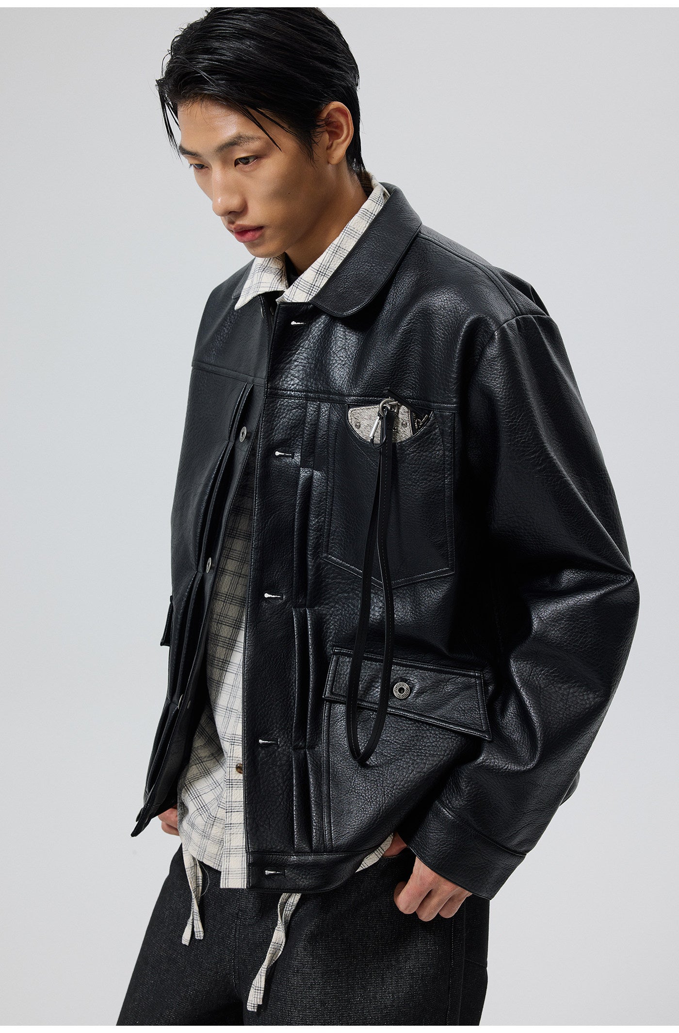 Retro Faux Leather Jacket