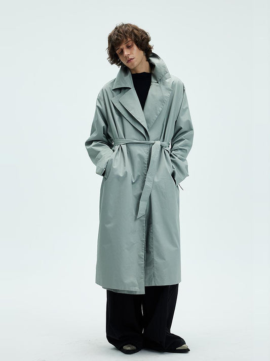 A-line strap long coat