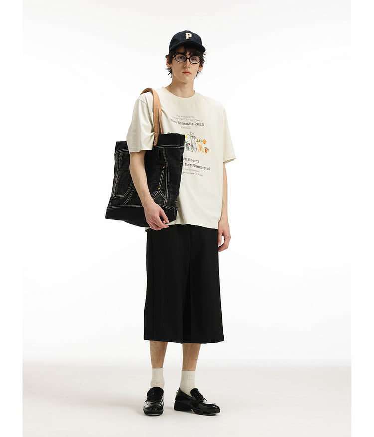 Washed printed T-shirt