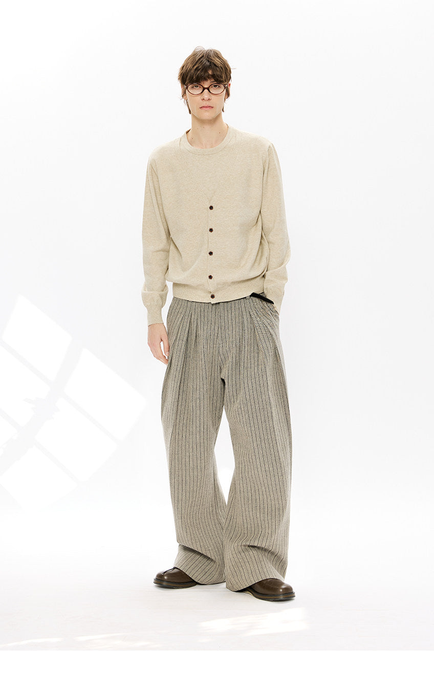 Striped Linen Casual Pants