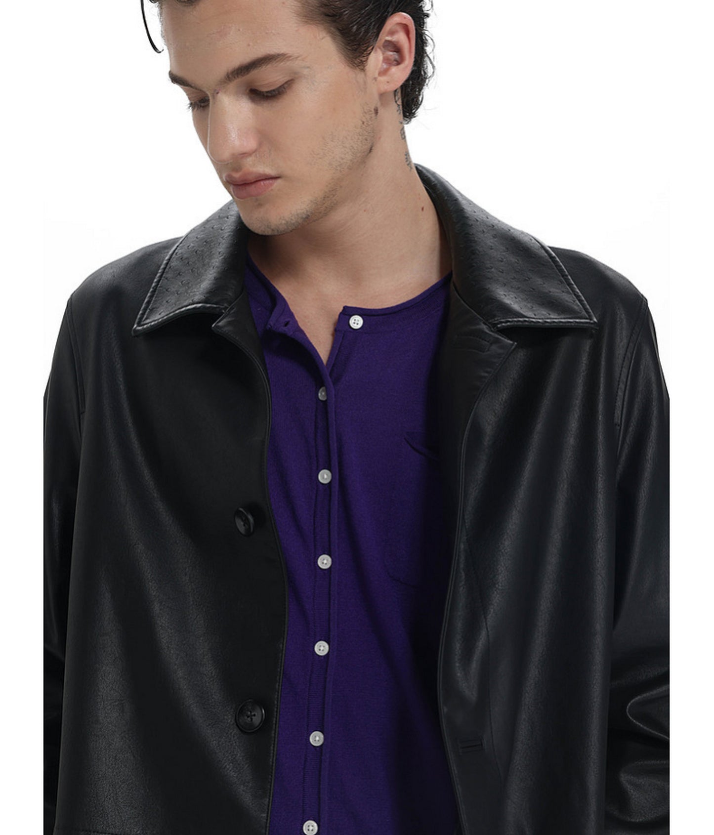Faux Leather Coat