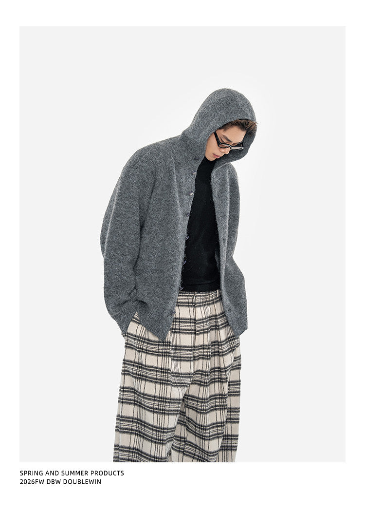 Knitted Cardigan with Hood