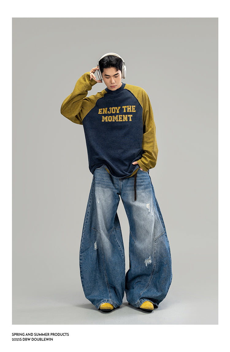 Distressed Raglan T-Shirt