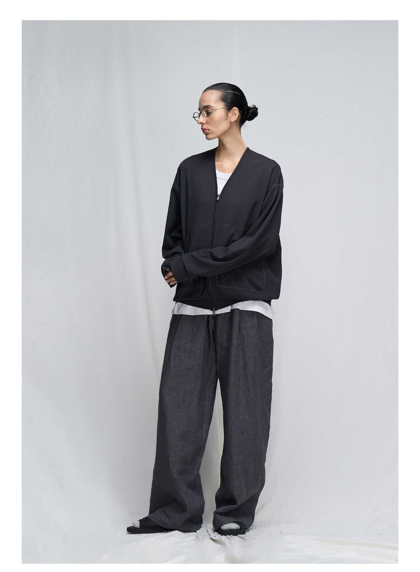 Casual Pants with Elastic Waist and Straight Legs