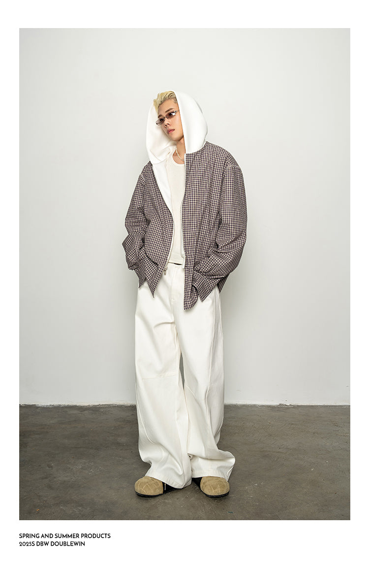 Contrast Color Fake Two-Piece Sweatshirt