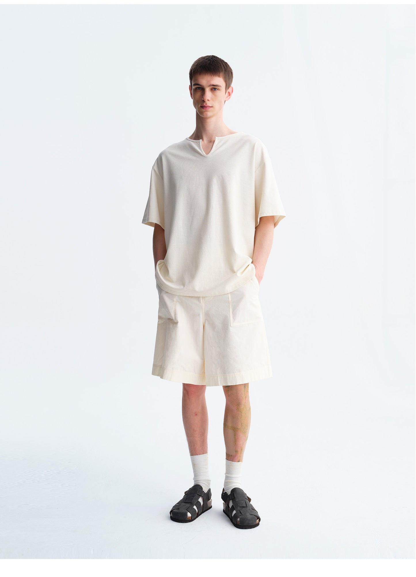 Matt-Finish Loose-Fit T-Shirt