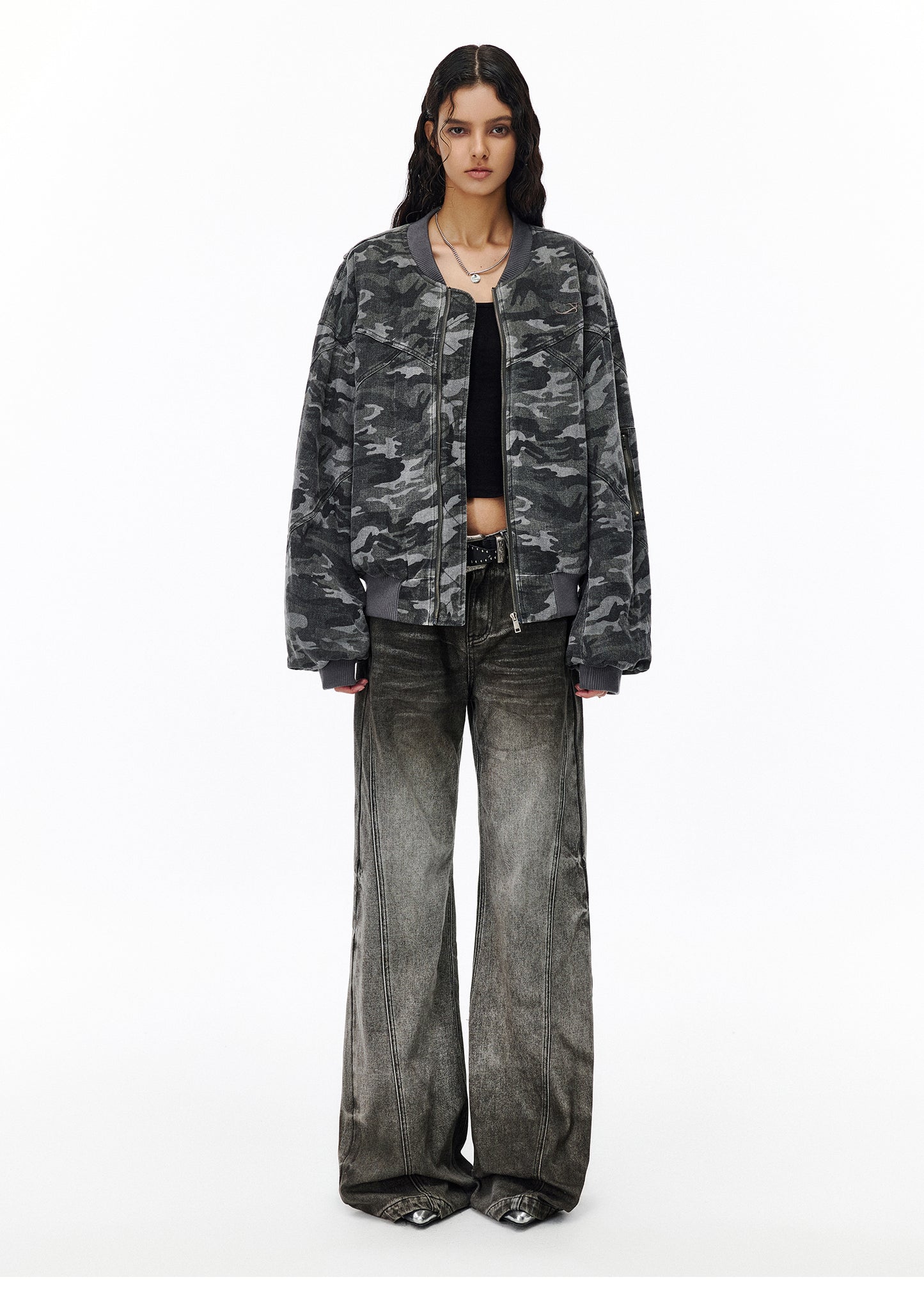 Washed Camouflage Cotton Jacket