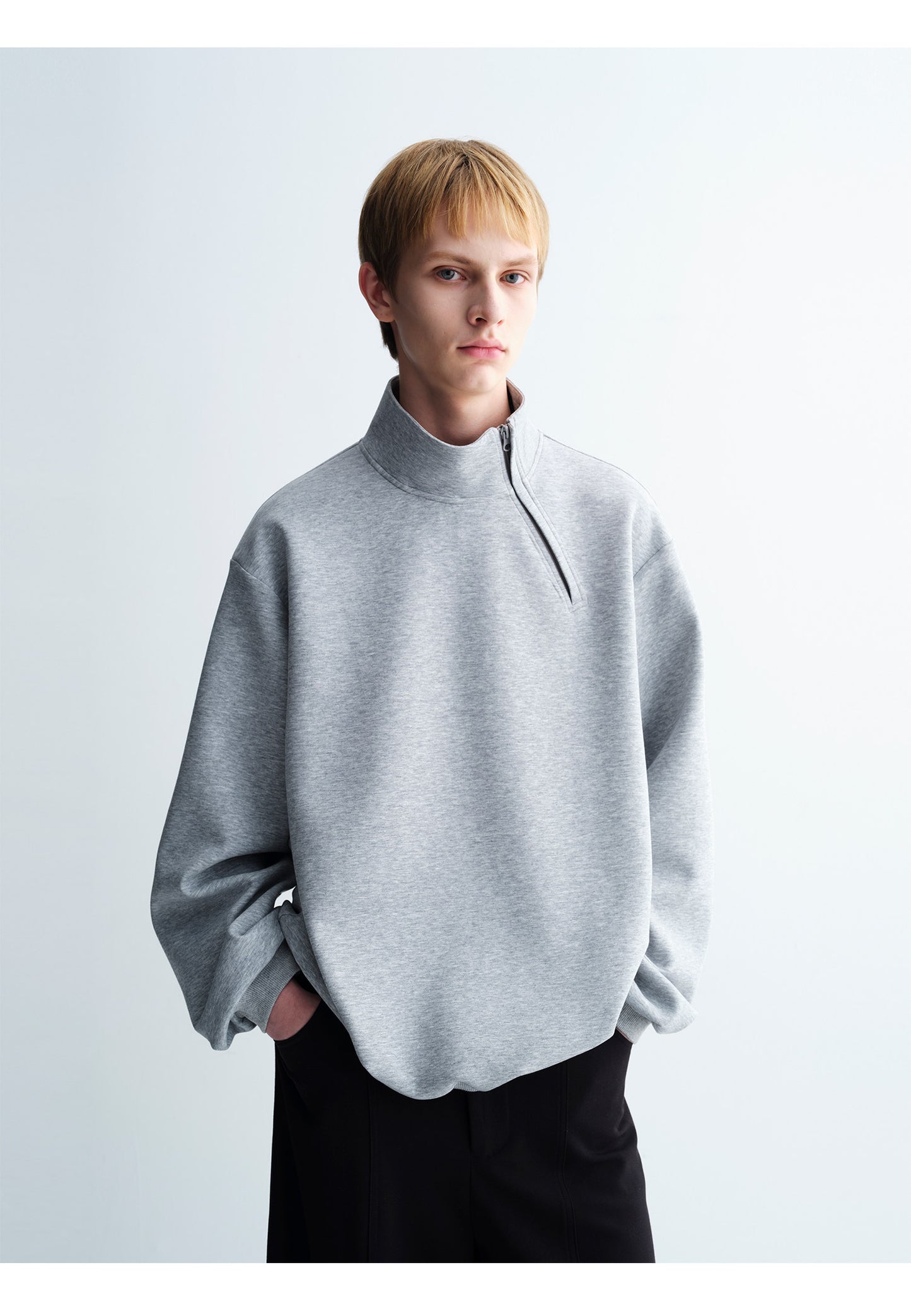 Asymmetrical Zip-Up Sweatshirt