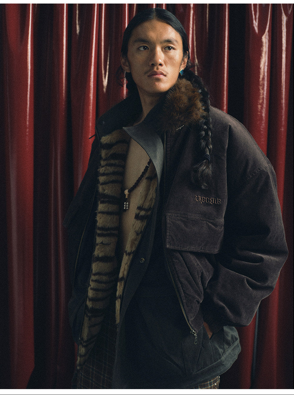 Corduroy Fur Collar Jacket