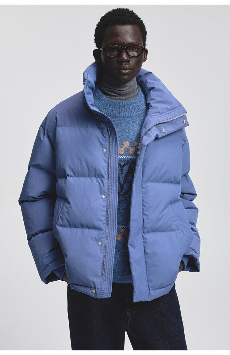 Cotton-Nylon Blend Down Jacket