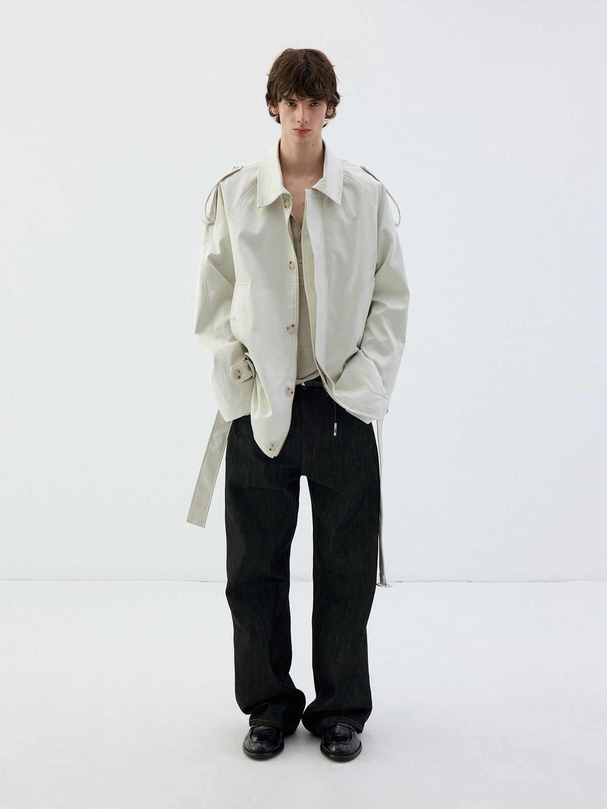 Loose-Fit Straight-Leg Original Color Jeans