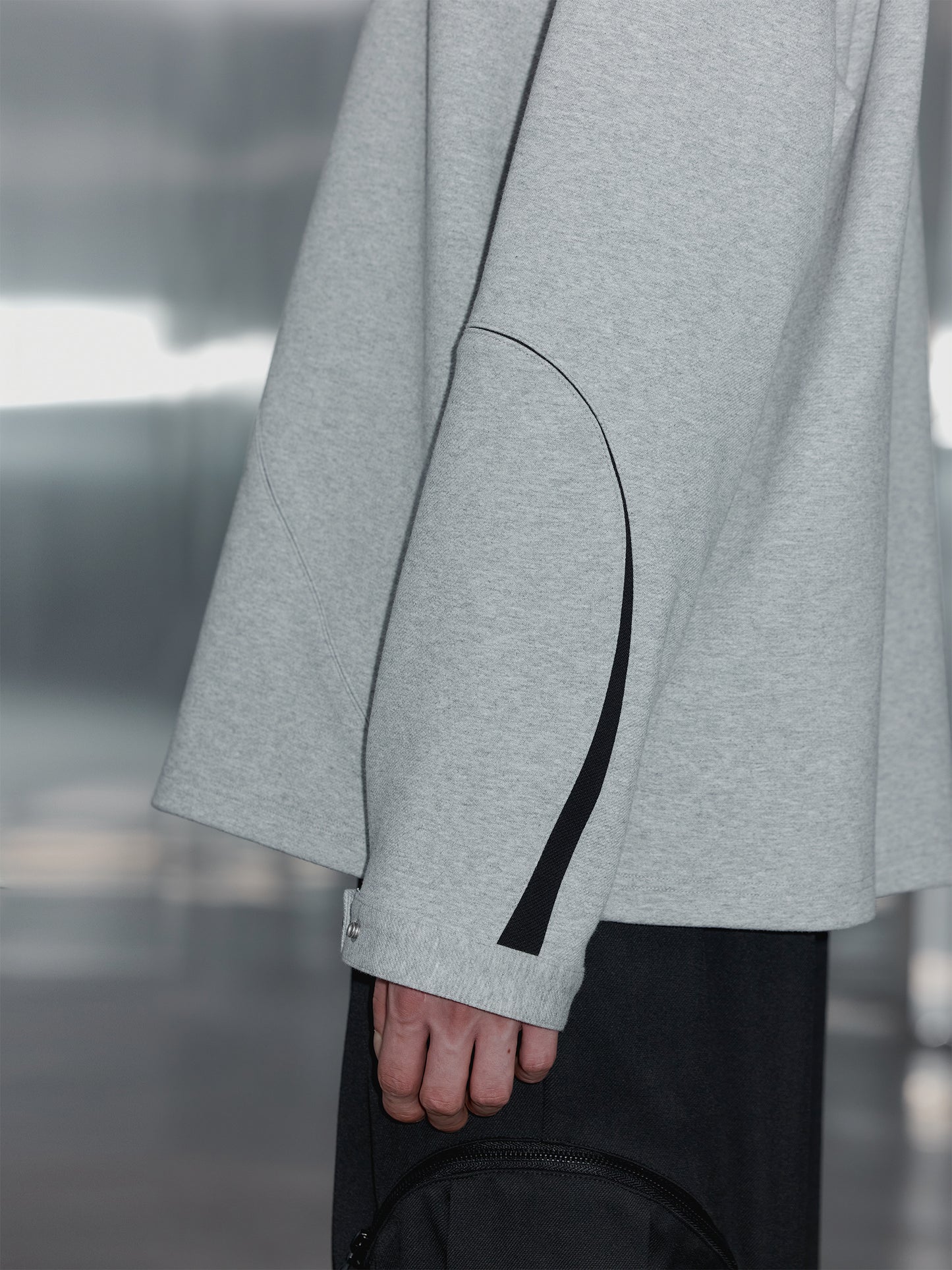 Splicing Design Casual Round Neck Long Sleeve Sweatshirt