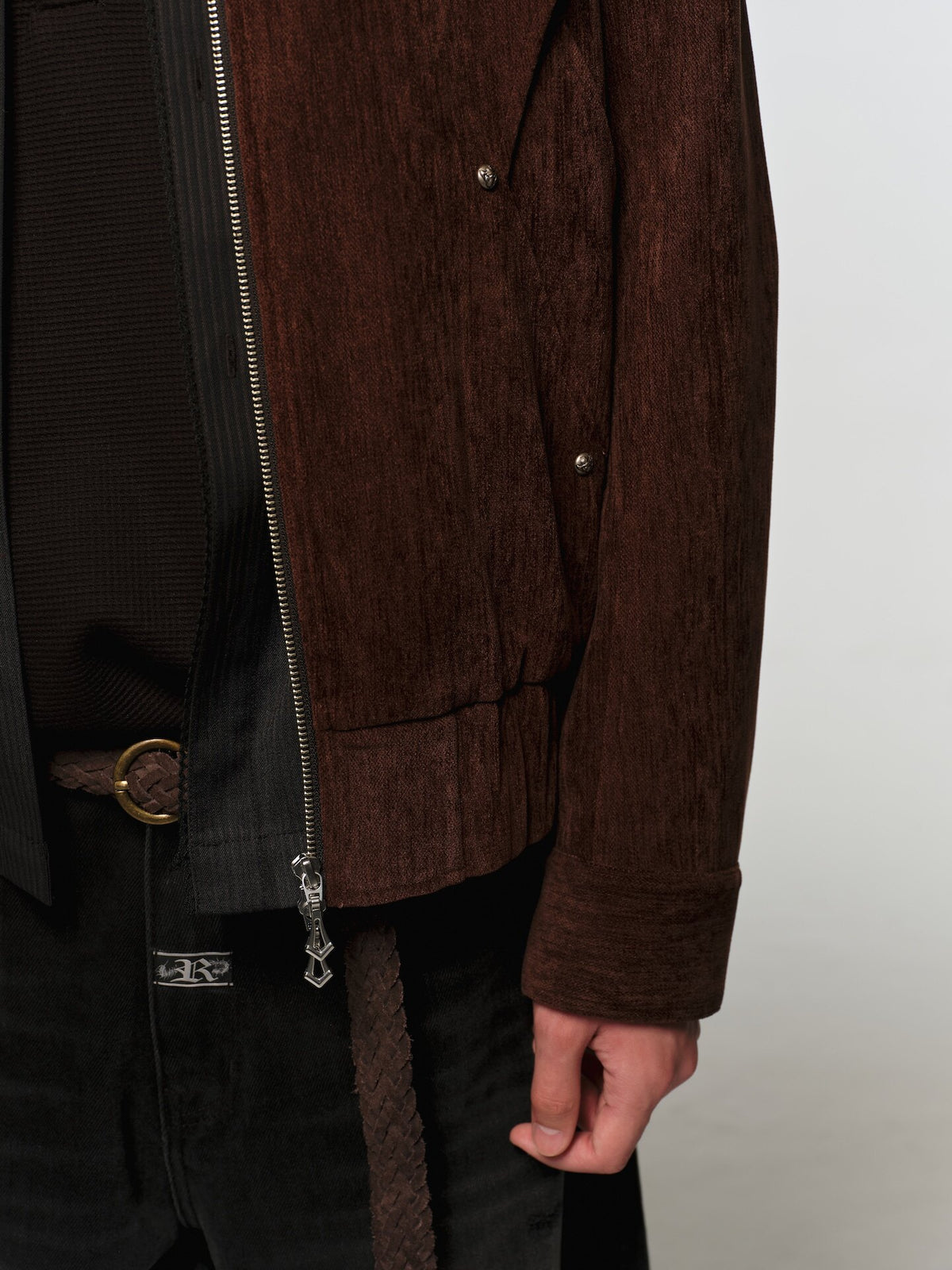 Short, Wide-Cut Velvet Jacket