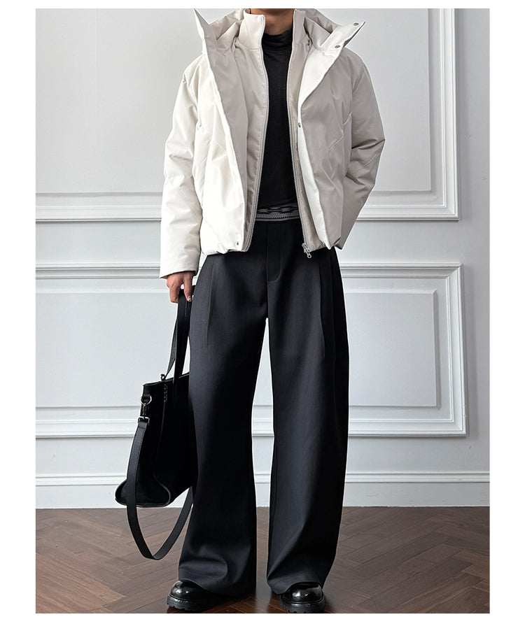 Diagonal-Front Down Jacket