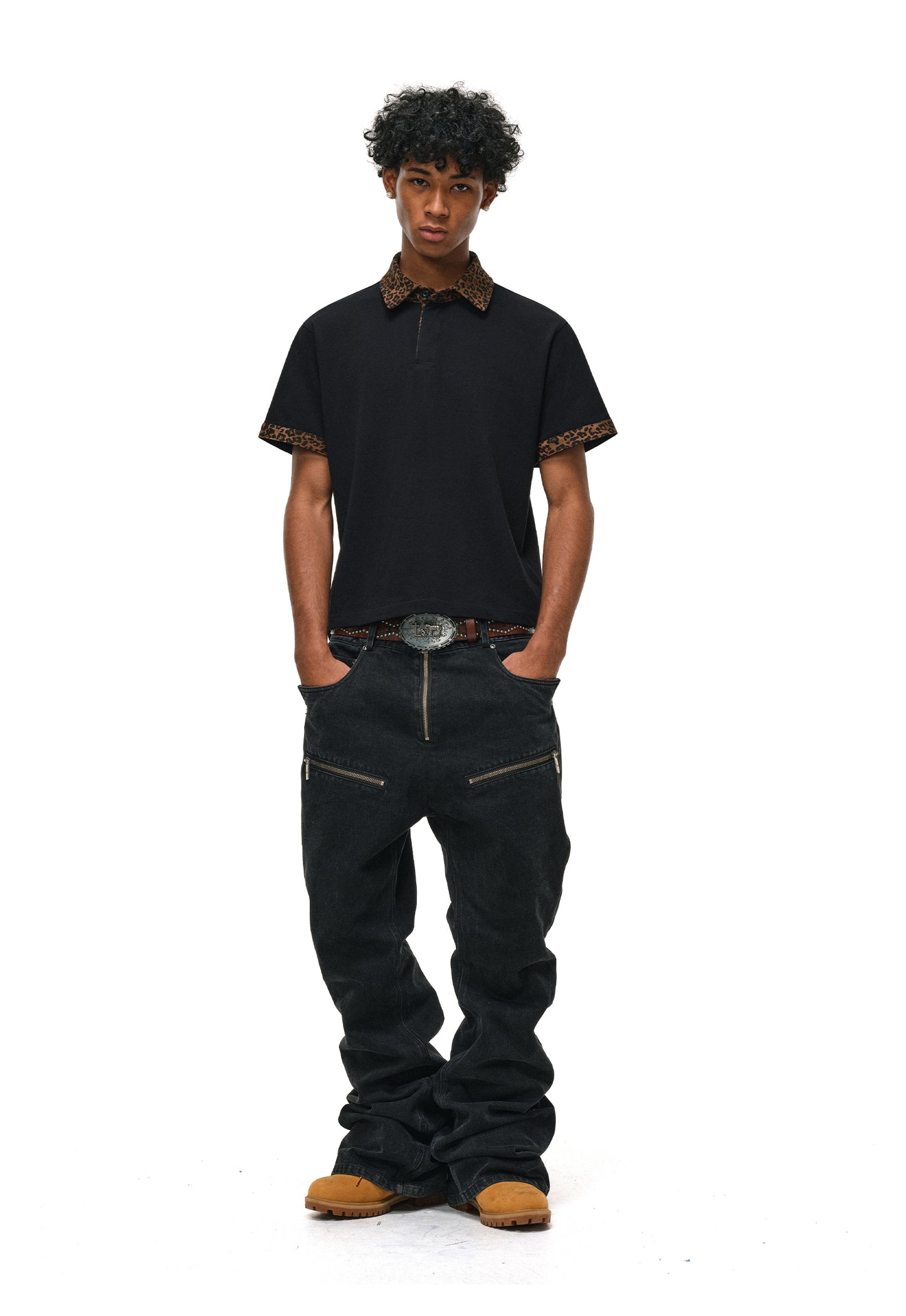 High Street Zipper Jeans