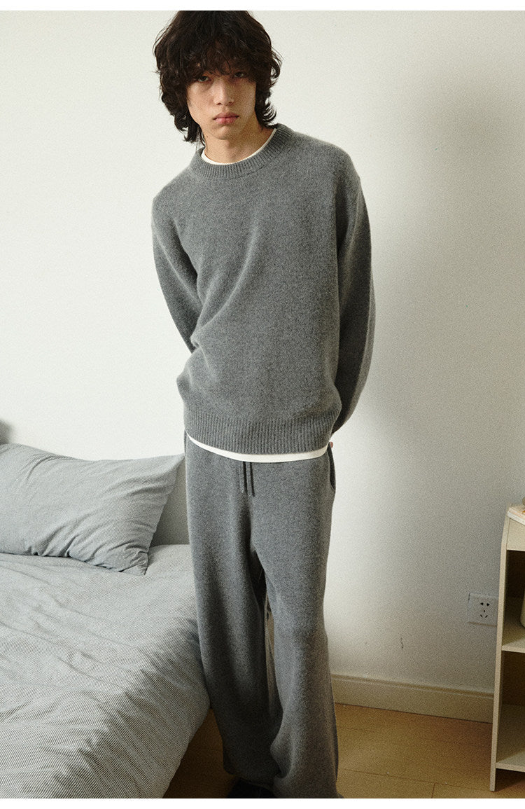 Wool & Cashmere Blend Crew Neck Sweater