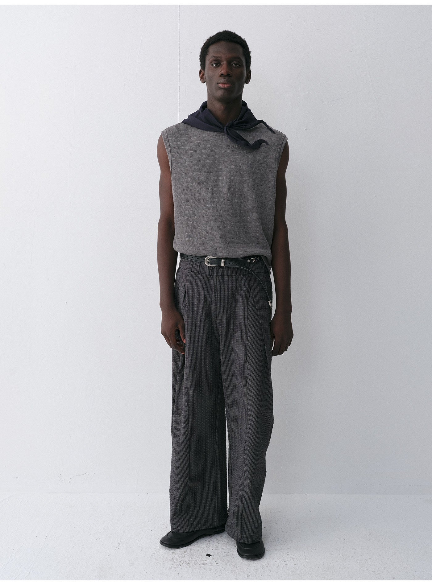 Cotton-Blend Sleeveless Shirt