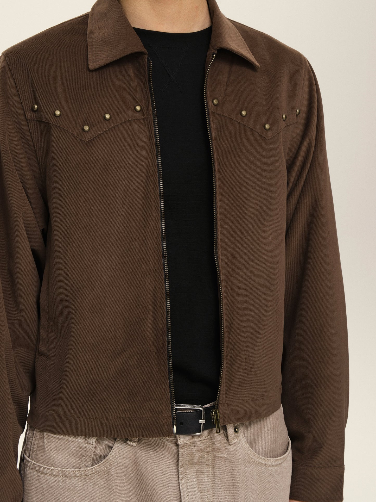 Suede Touch Short Wide Western Jacket