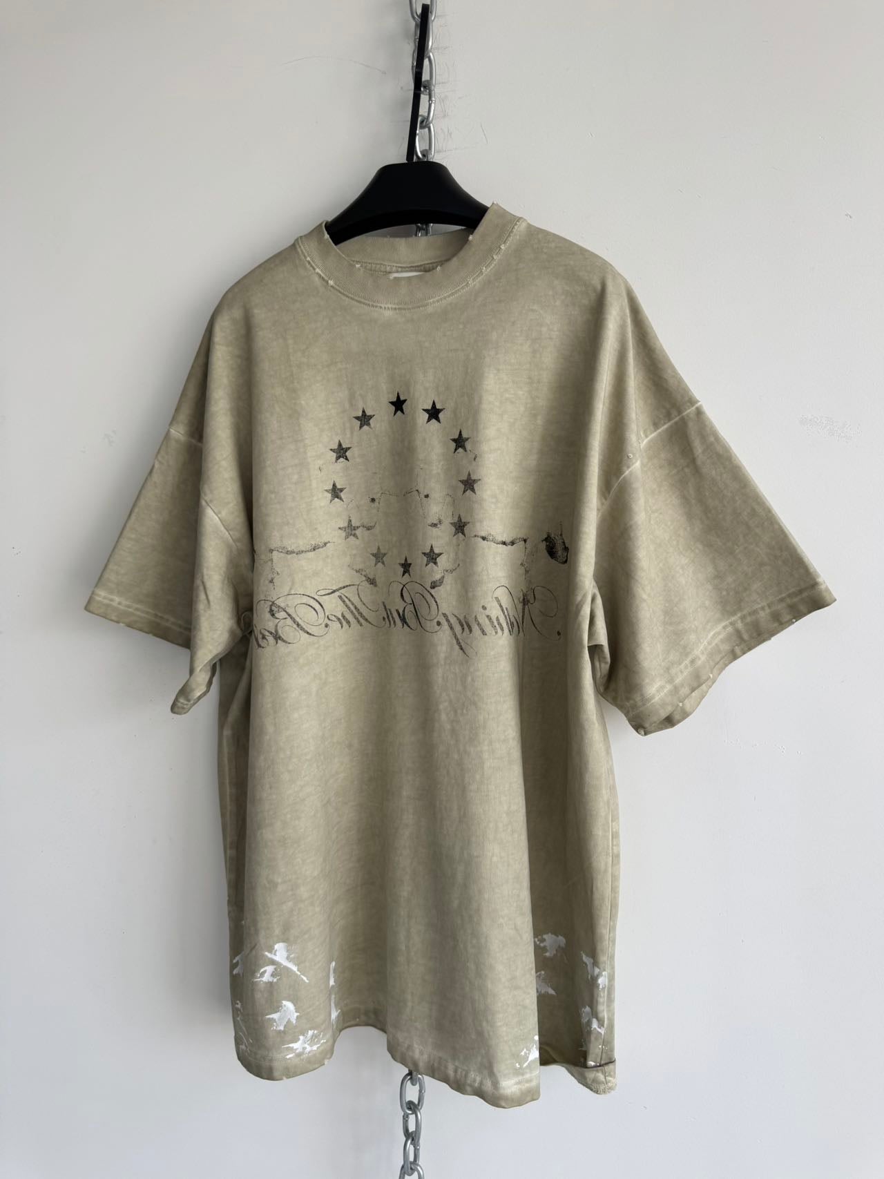 Washed Dirty Dye Print T-Shirt