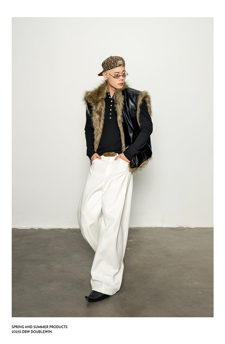 Leather Reversible Quilted Vest