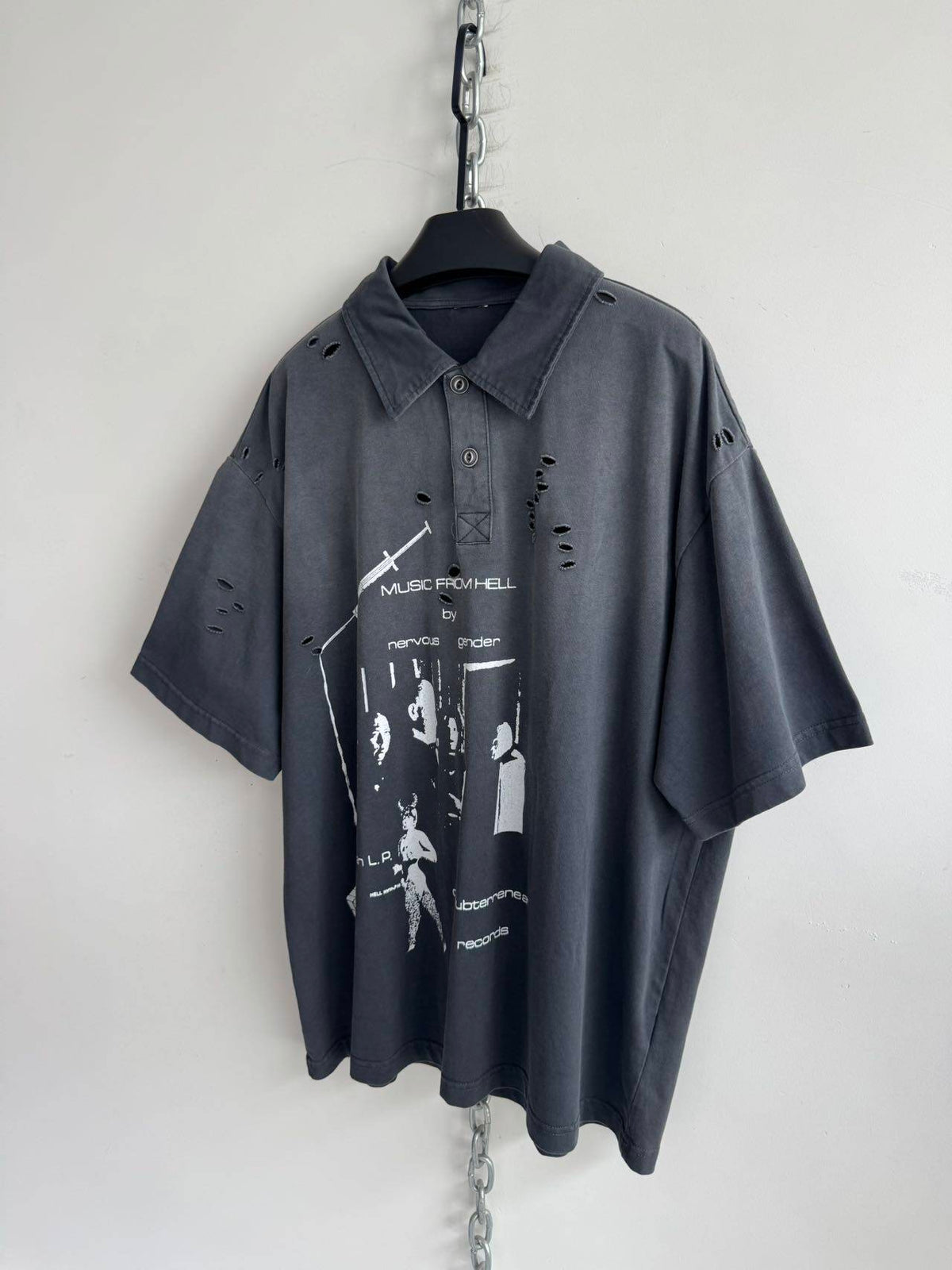 Distressed Washed Printed T-Shirt
