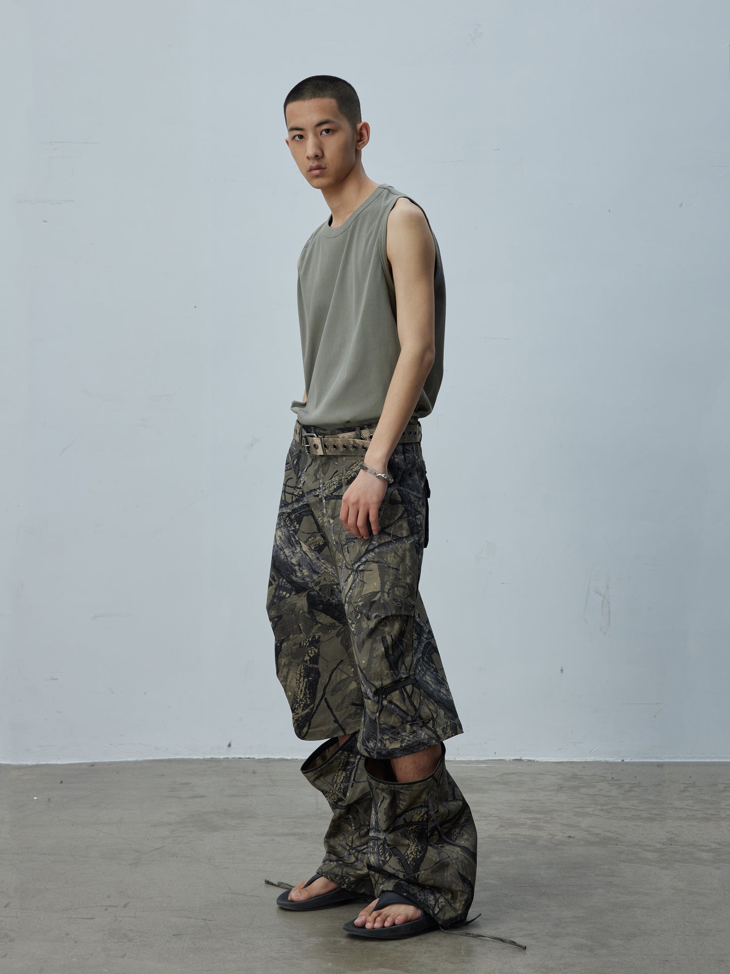 Removable loose-fitting casual pants