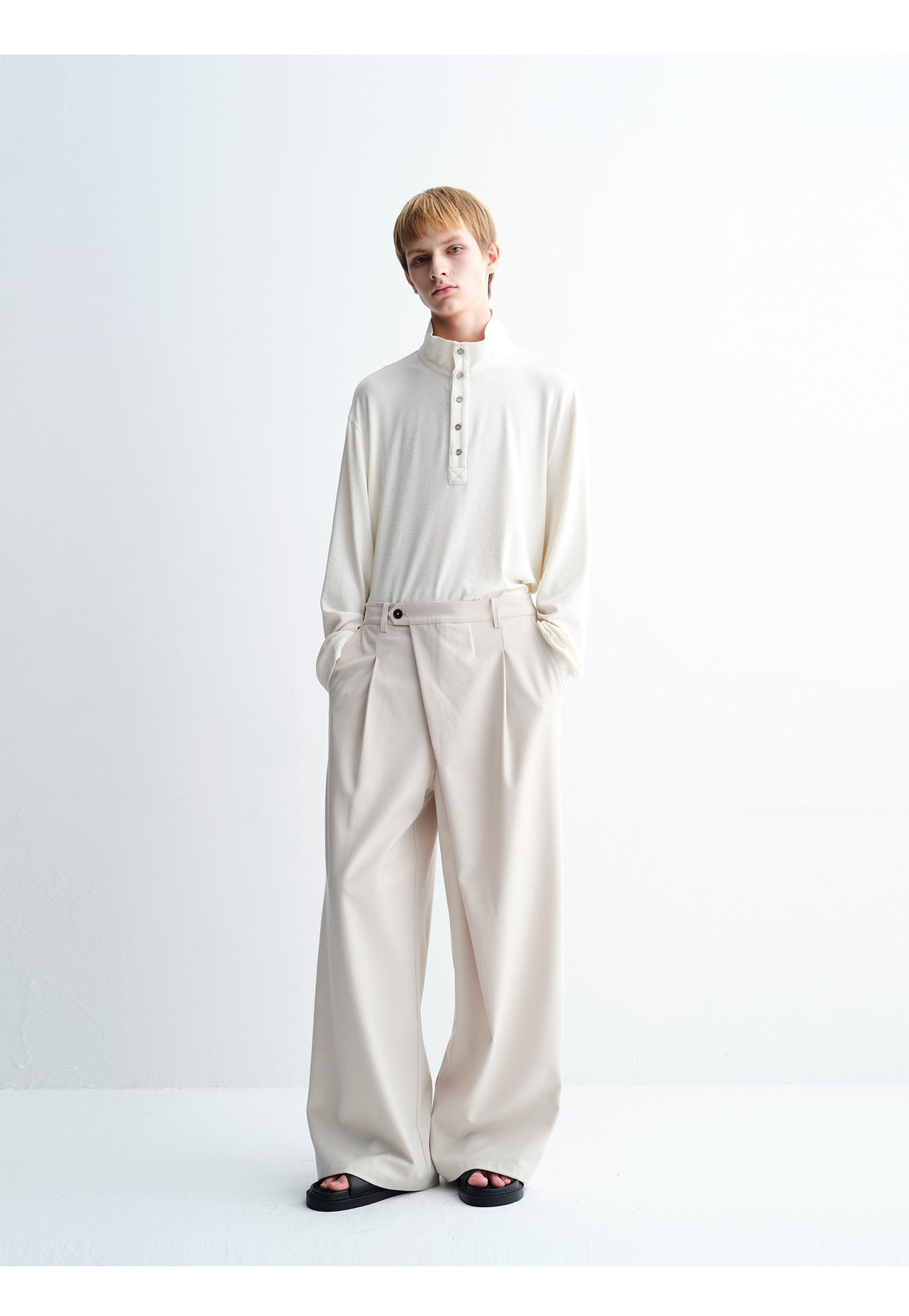 Half-Front Collar Shirt