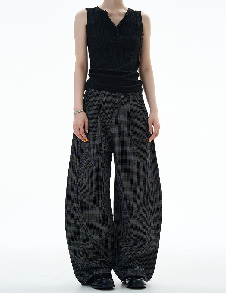 Double-Pleated Casual Pants