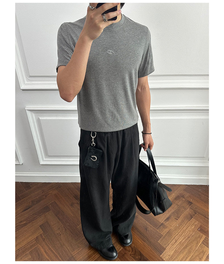 Straight-Leg Casual Pants with Excellent Breathability