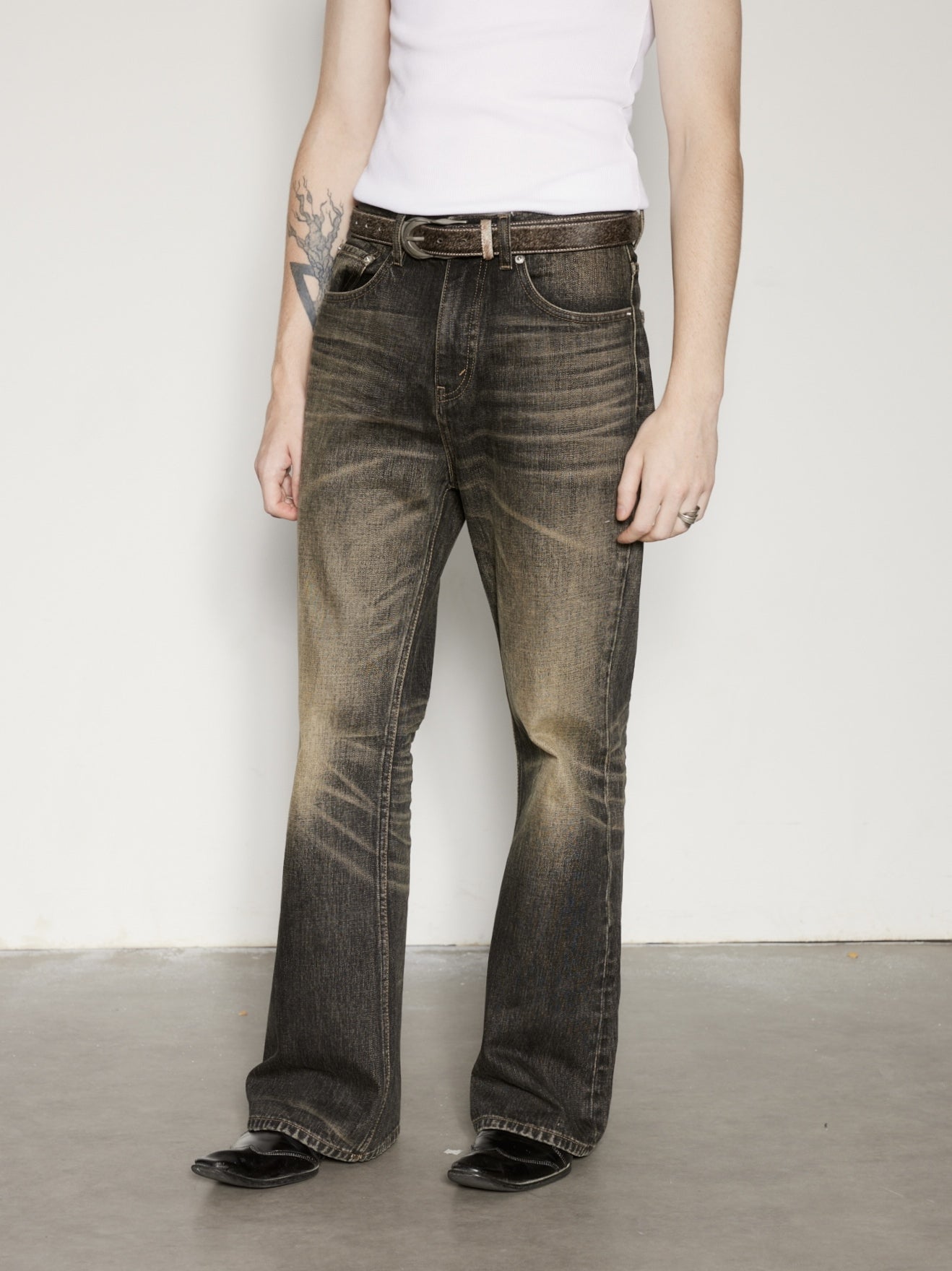 Vintage Loose Bootcut Denim Pants