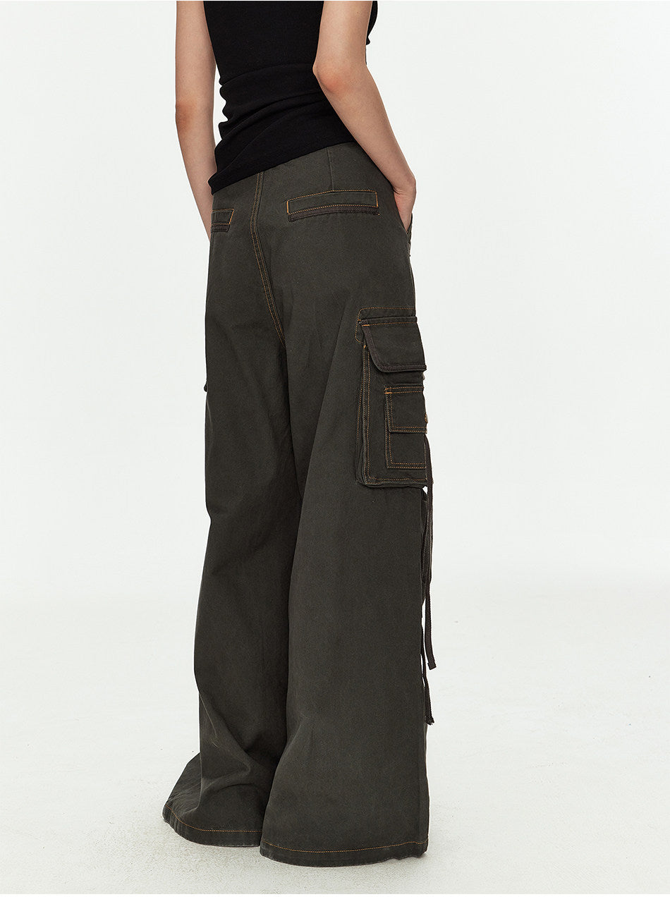 Wide-Leg Cargo Pants