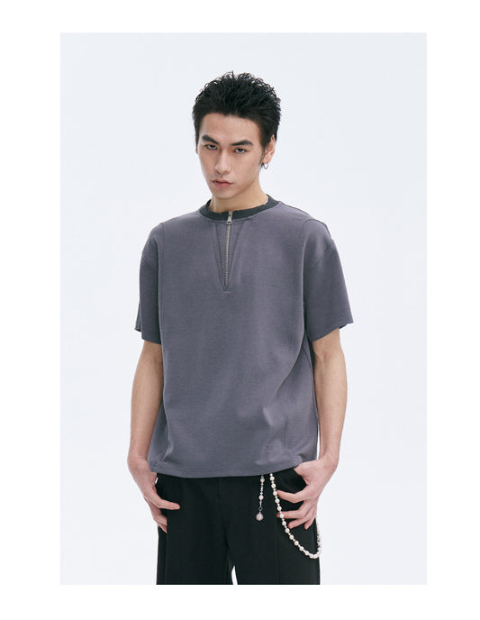 Double collar T-shirt