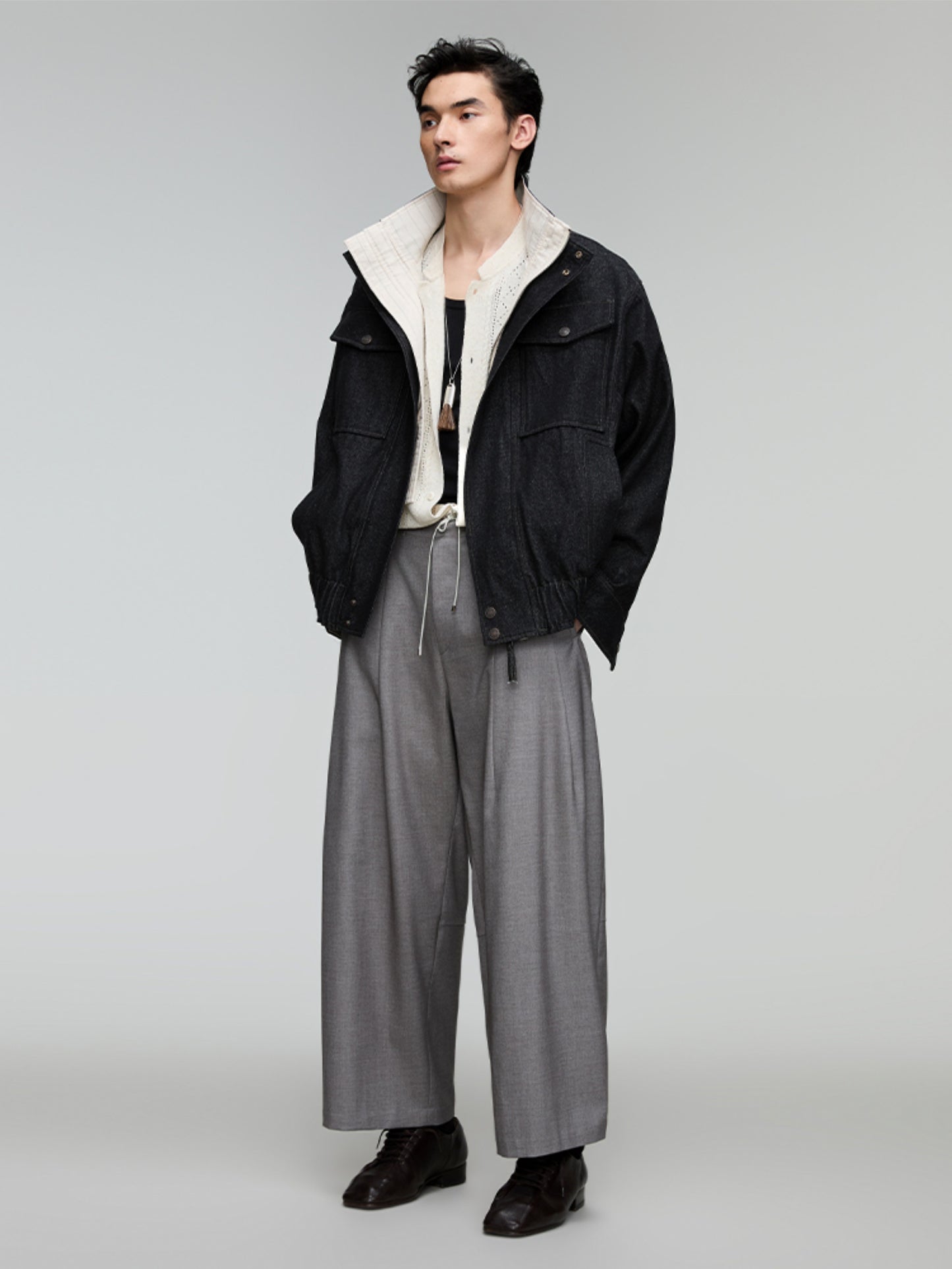 Drawstring Wide Leg Pants