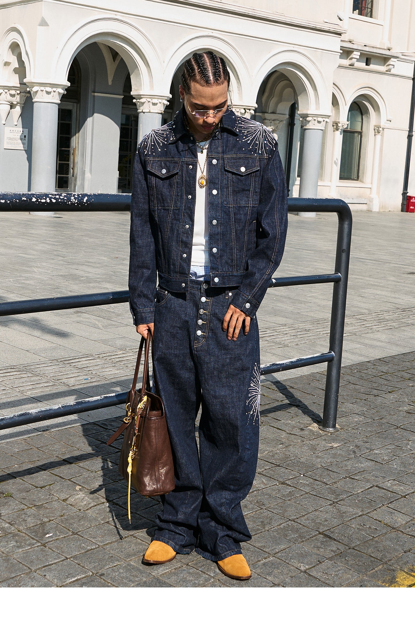 Embroidered Original Denim Pants