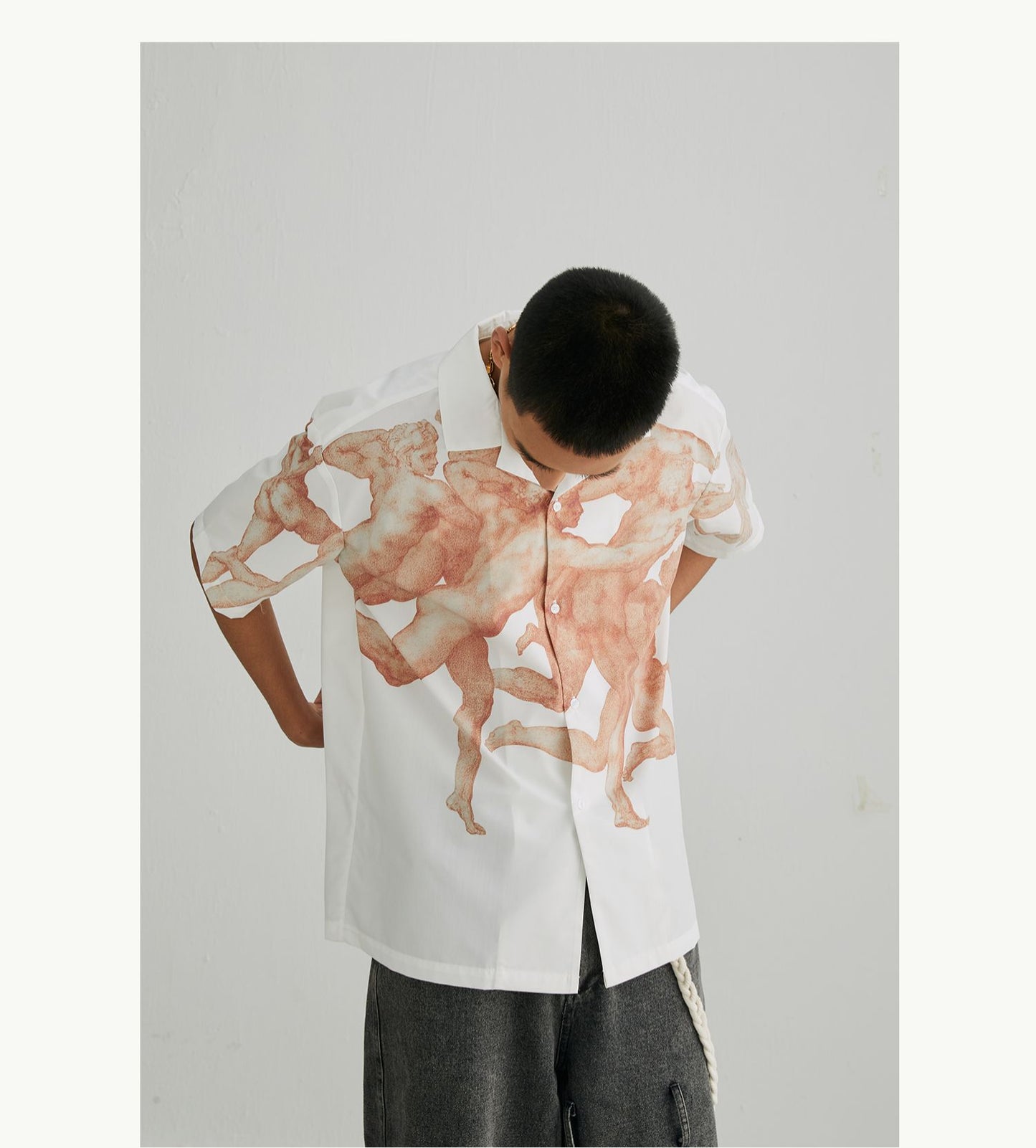 Cuban Color Sketch Print Shirt