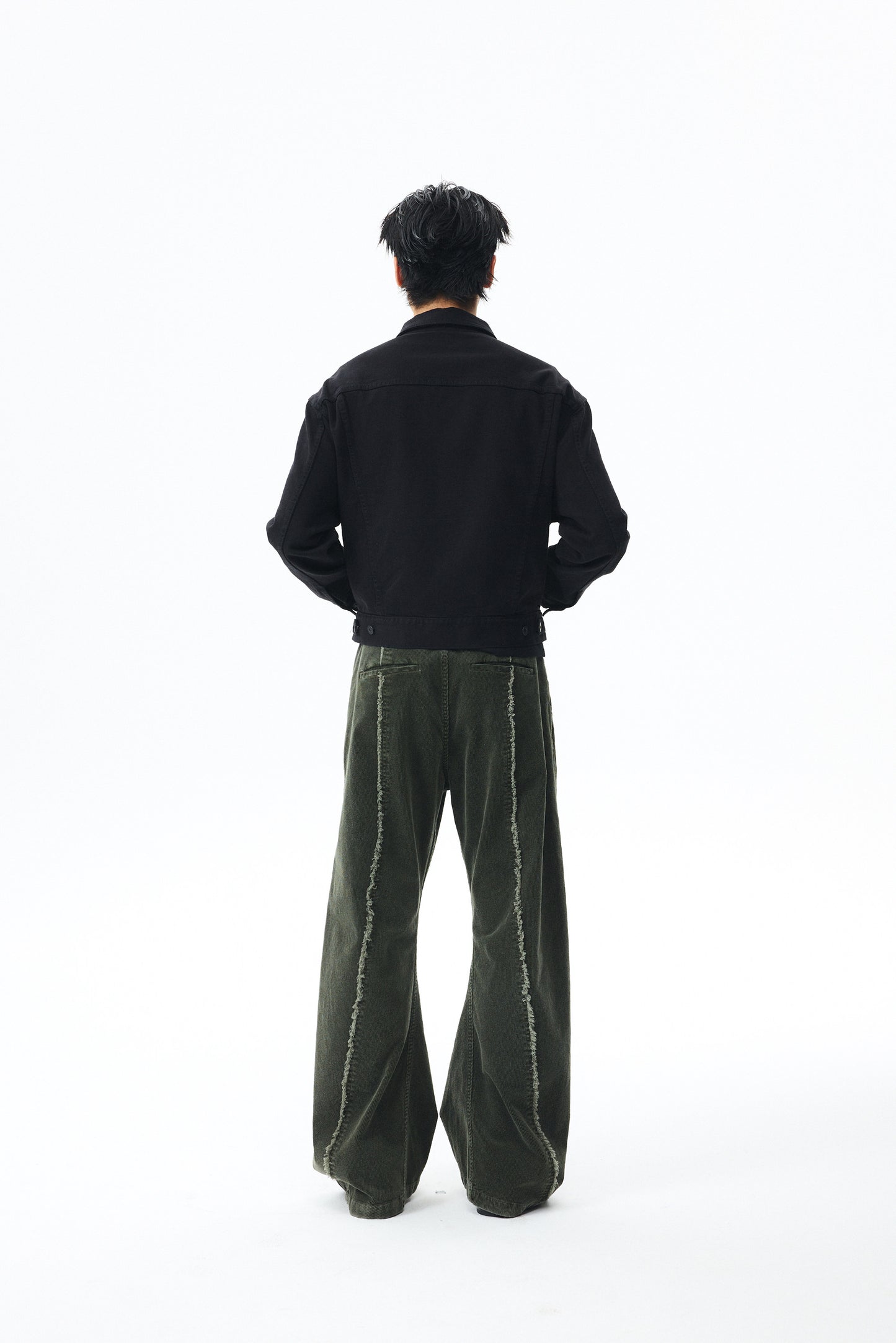 Wash-Finish Corduroy Flare Pants