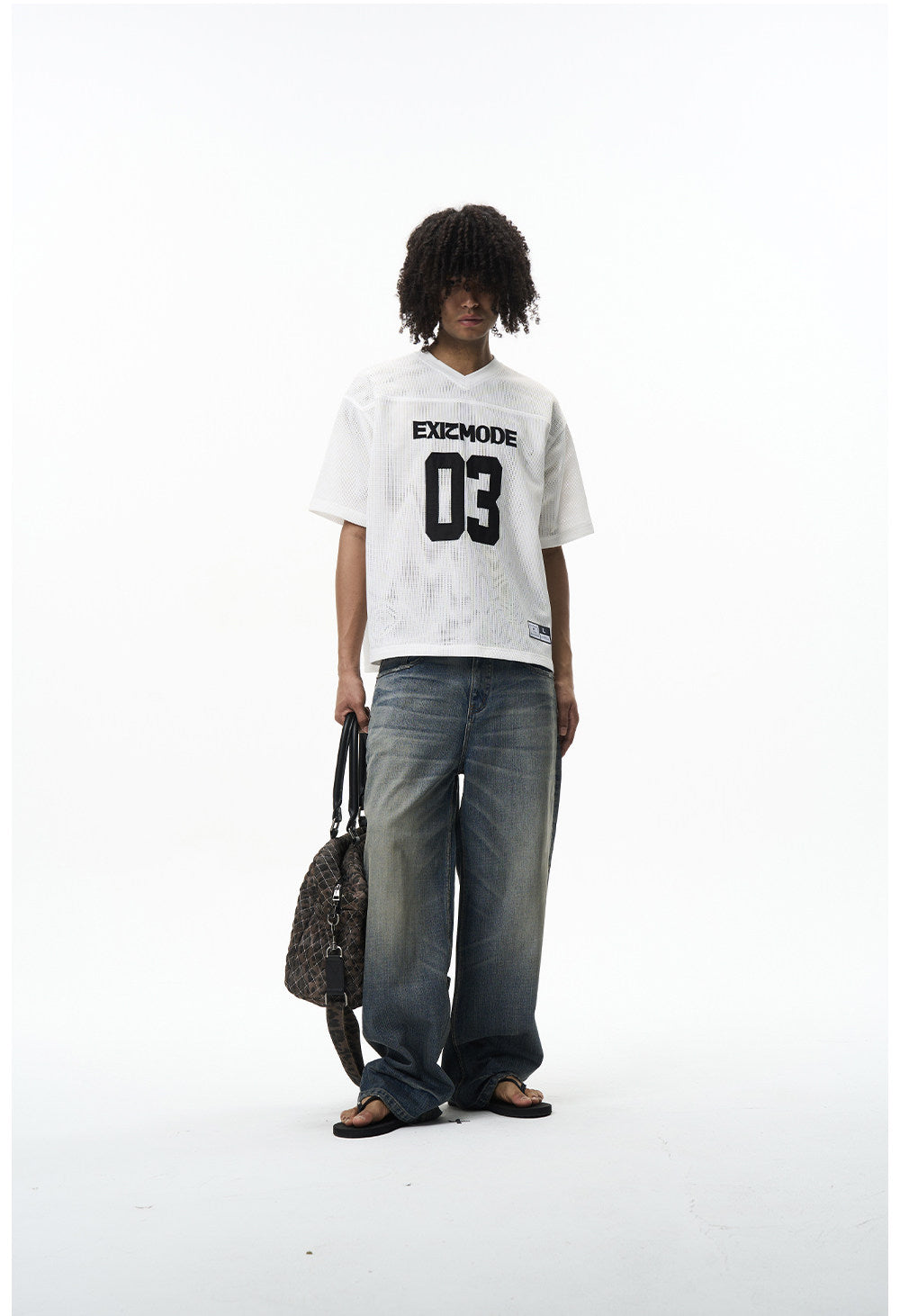 Mesh Hole Loose Fit T-shirt