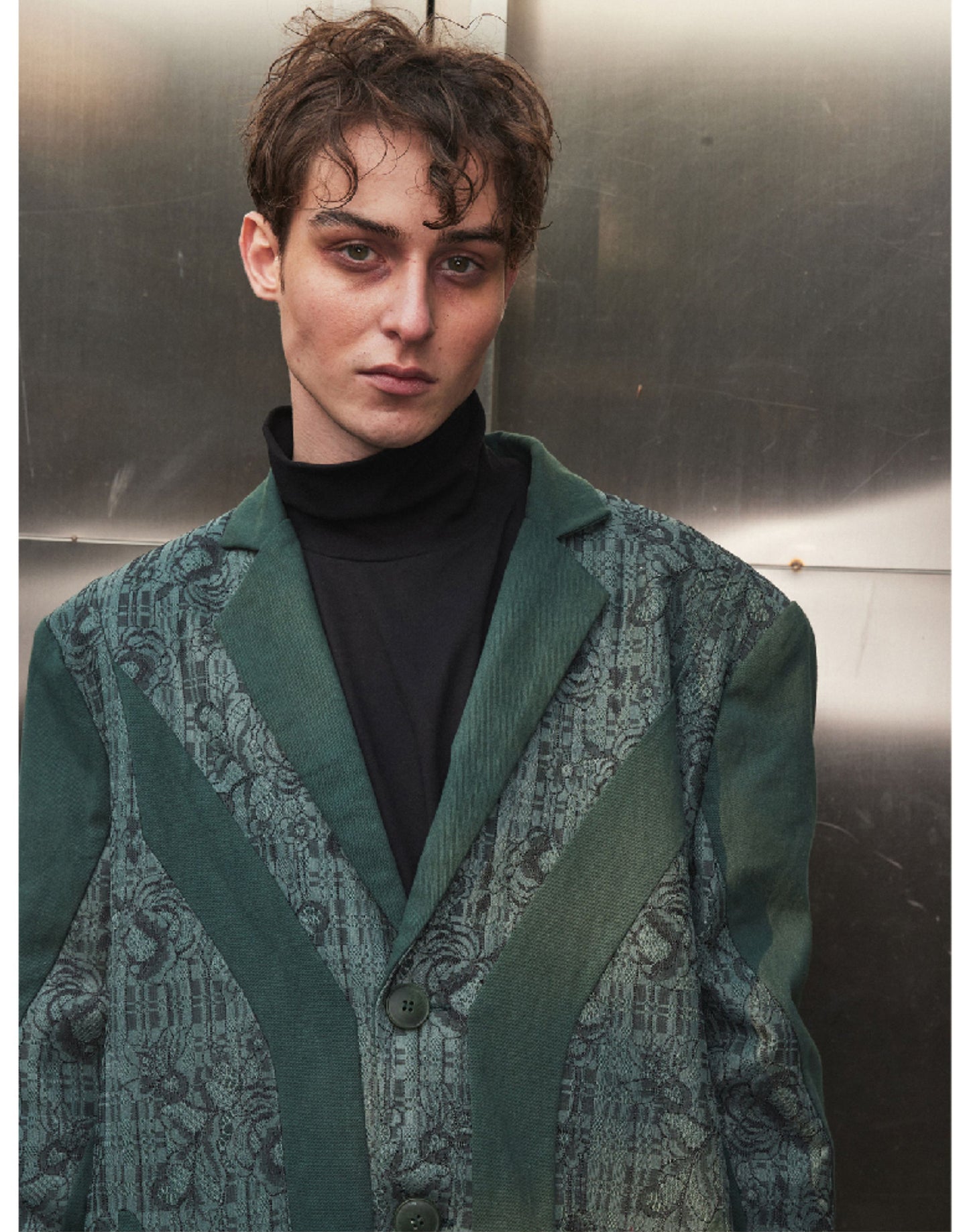 Retro Splicing Loose Jacket