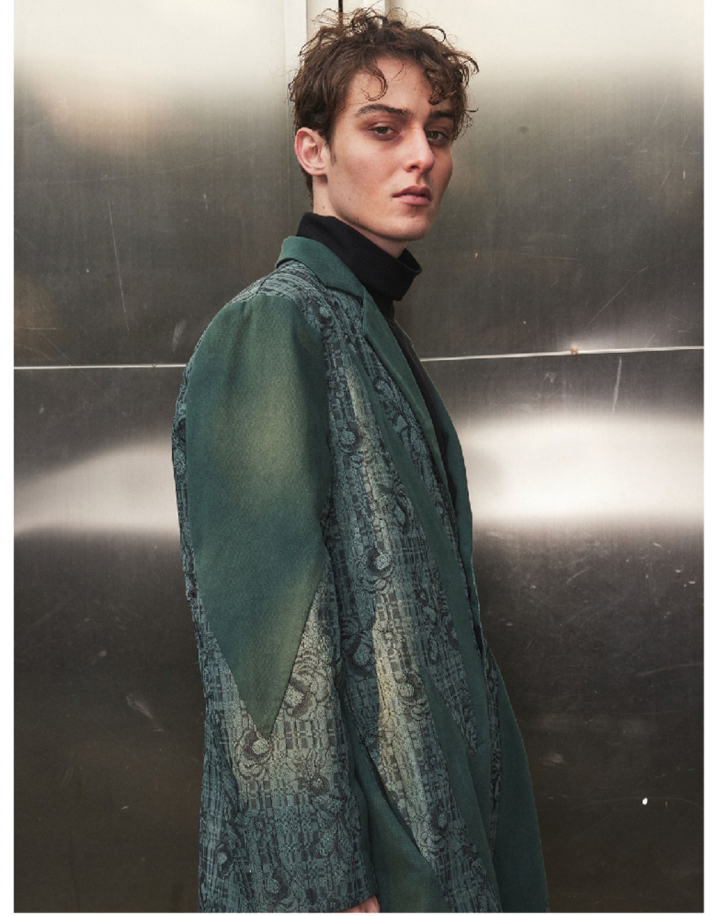 Retro Splicing Loose Jacket