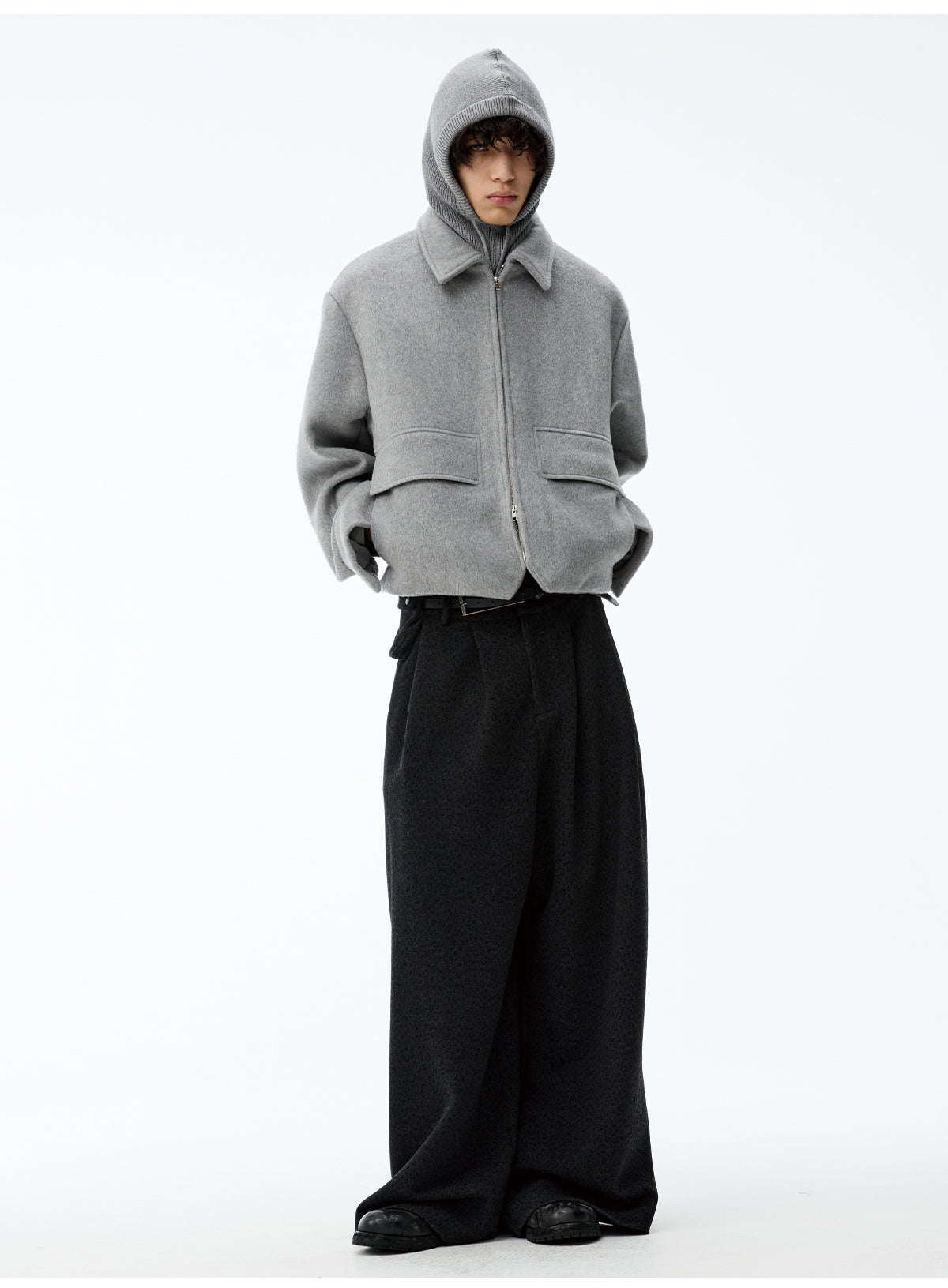 Dark Leopard Print Casual Pants