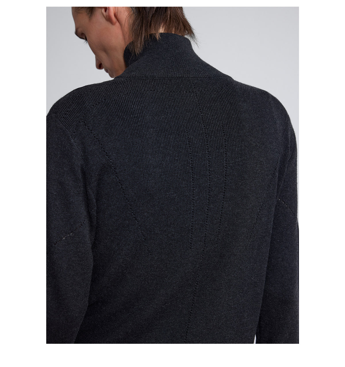 Side-Zip Openwork Fit Knit