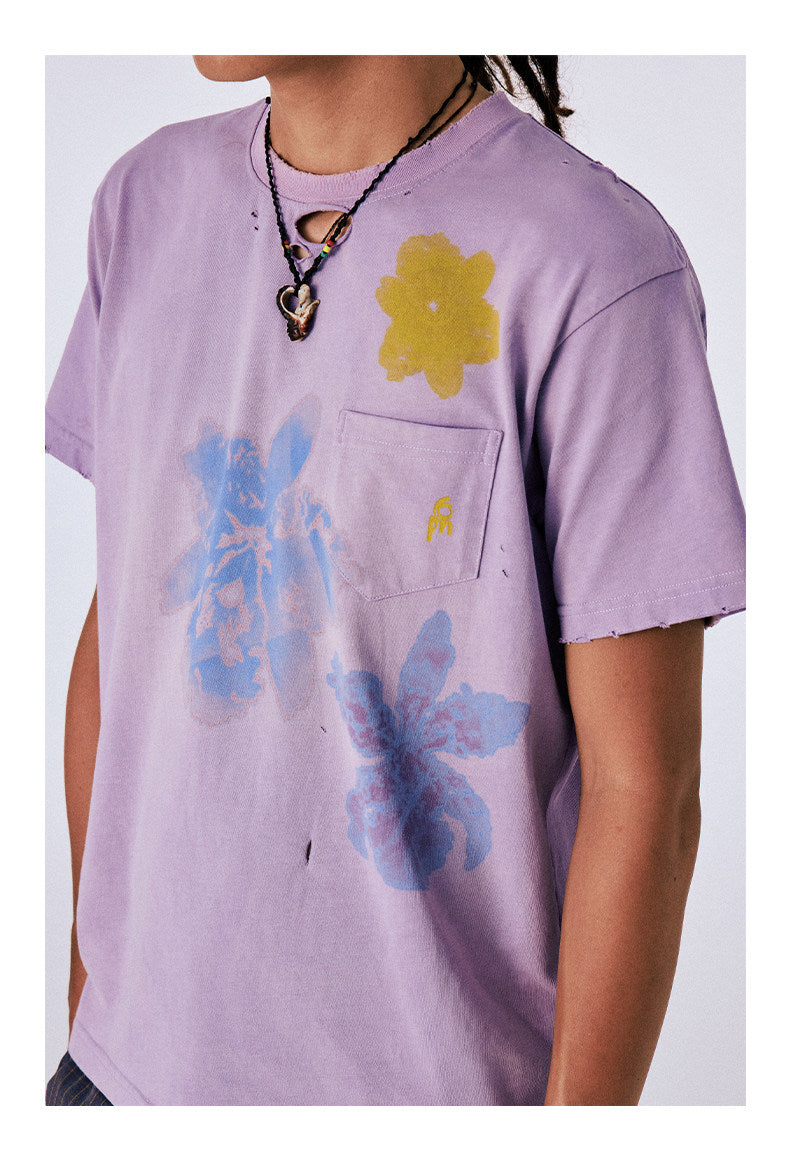 Distressed Print T-Shirt
