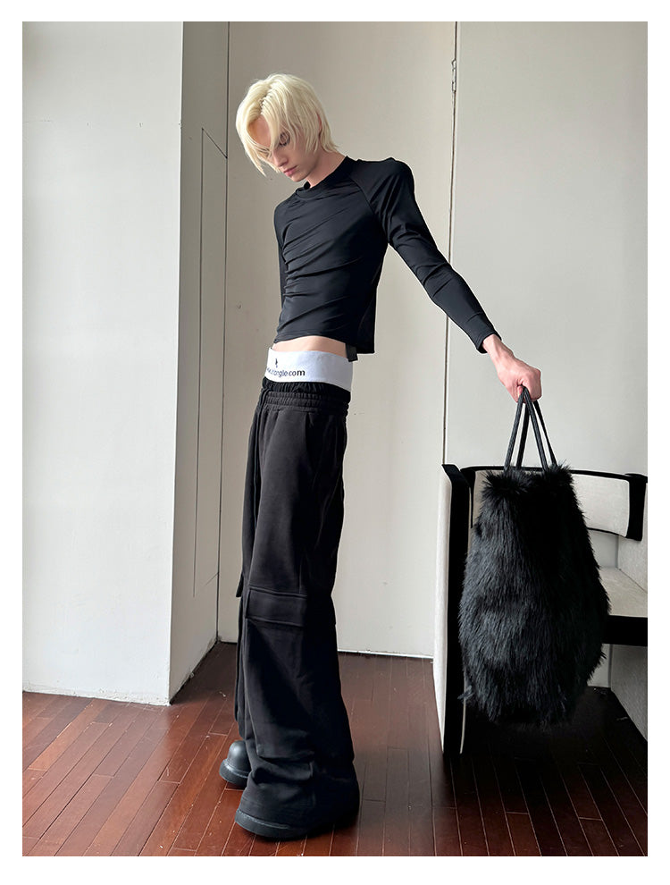 Pure Cotton Plus Velvet Casual Wide Pants